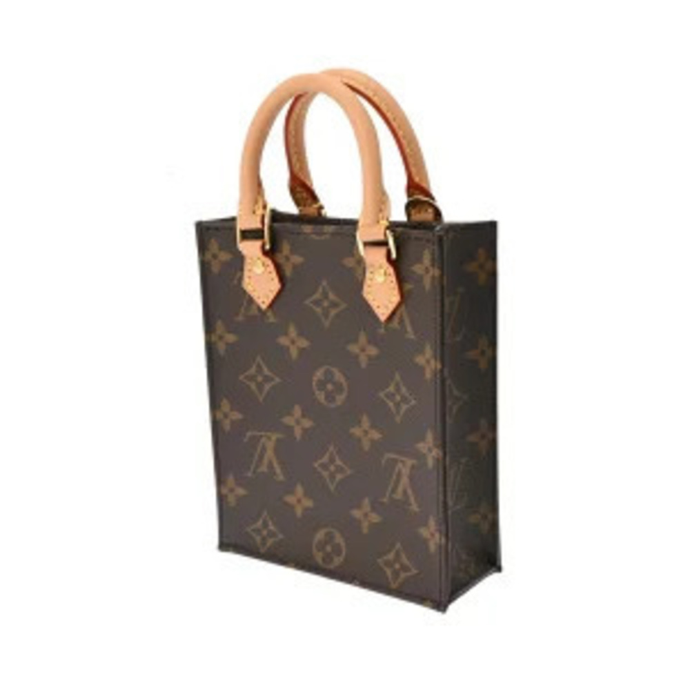 Louis Vuitton Monogram Brown Bag Canvas Sac Handbag Plat - Picture 1 of 7